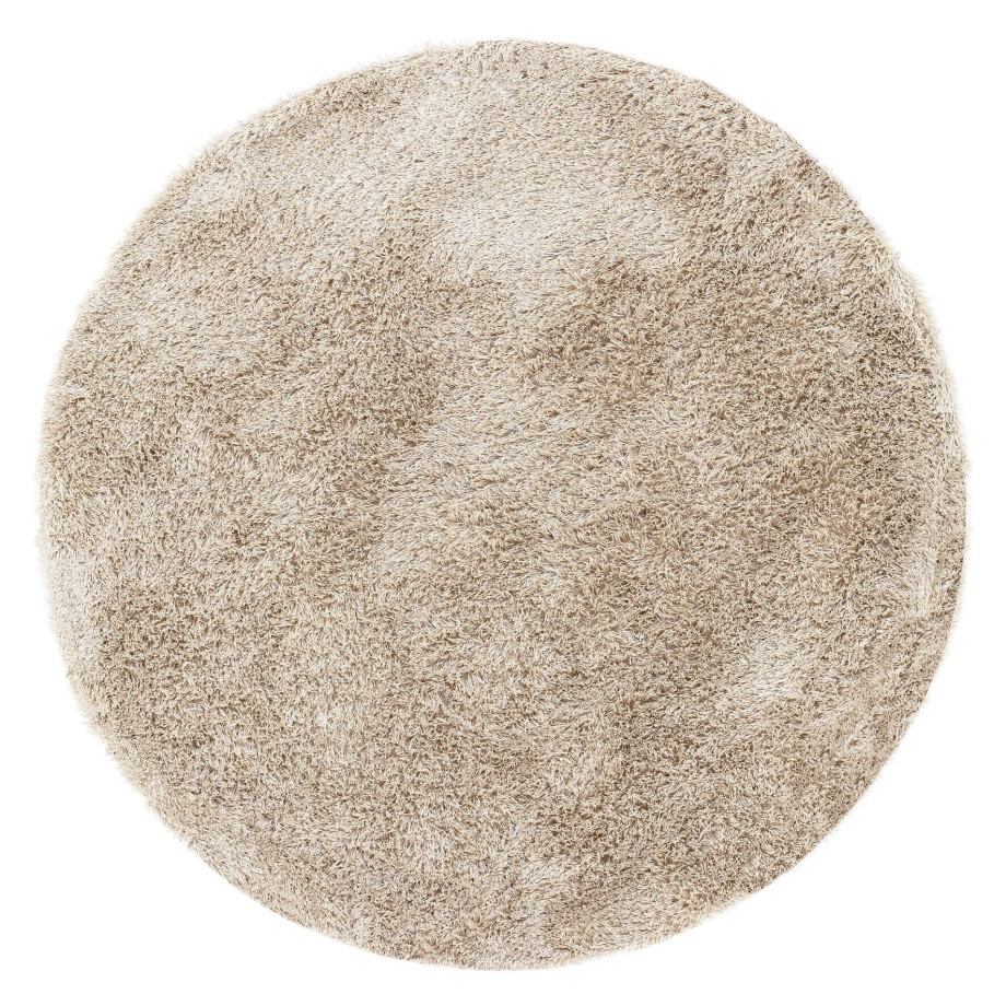 MUST Living Rond Vloerkleed 'Crown' 150cm, kleur Beige afbeelding 1