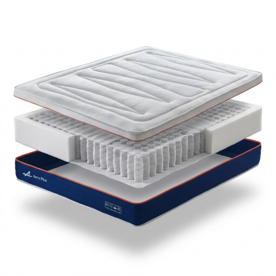Matras Naturel Latex Pocket Spring - 140x200cm Met Kern - Van Aeroplus - Comfort: - Dekbed-Discounter.nl afbeelding 
