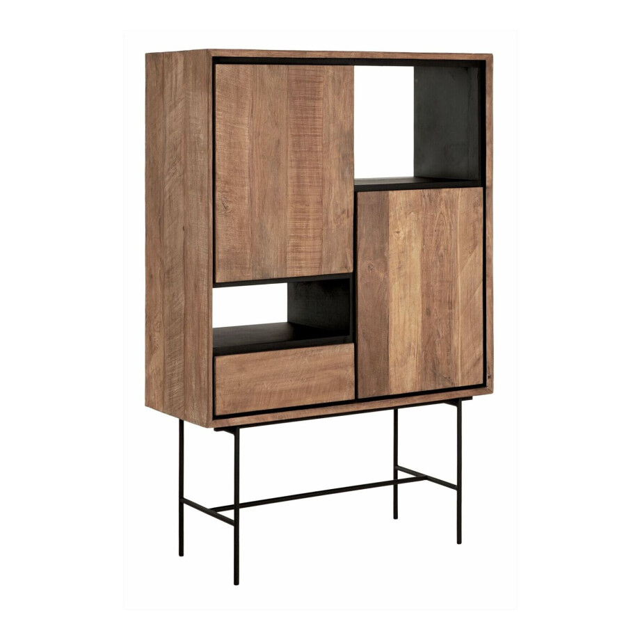 DTP Home Boekenkast 'Metropole' Teakhout, 150 x 100cm DTP Home Boekenkast 'Metropole' Teakhout, 150 x 100cm afbeelding 1