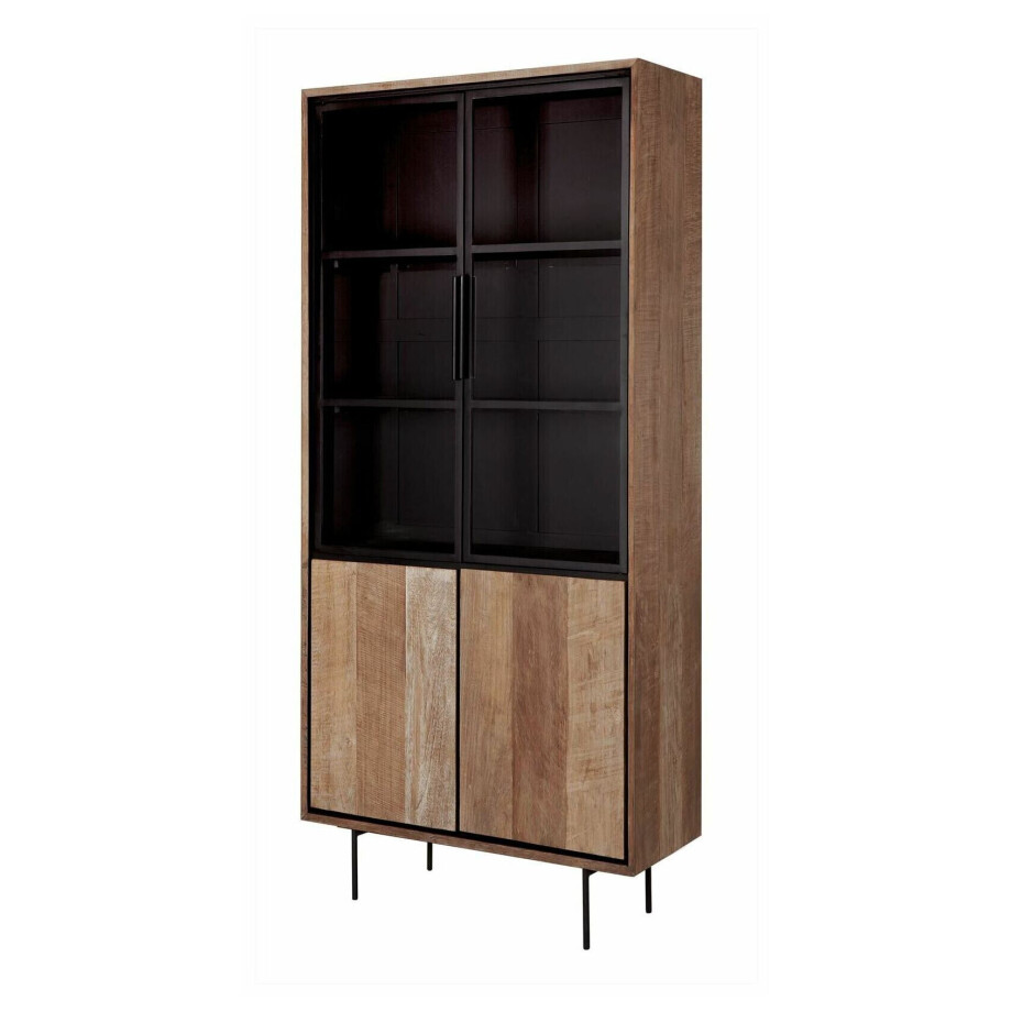 DTP Home Vitrinekast 'Metropole' Teakhout, 210 x 100cm afbeelding 1