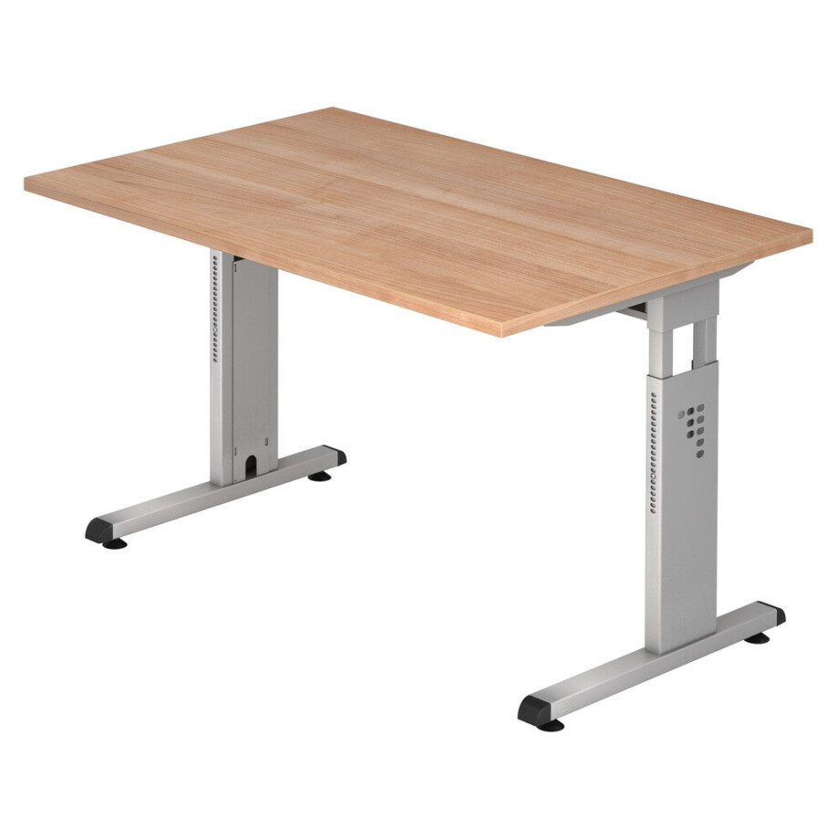 MEGA 12 S | Bureau - 120x80 Walnoot/Zilver Tafelhoogte I In hoogte verstelbaar afbeelding 1