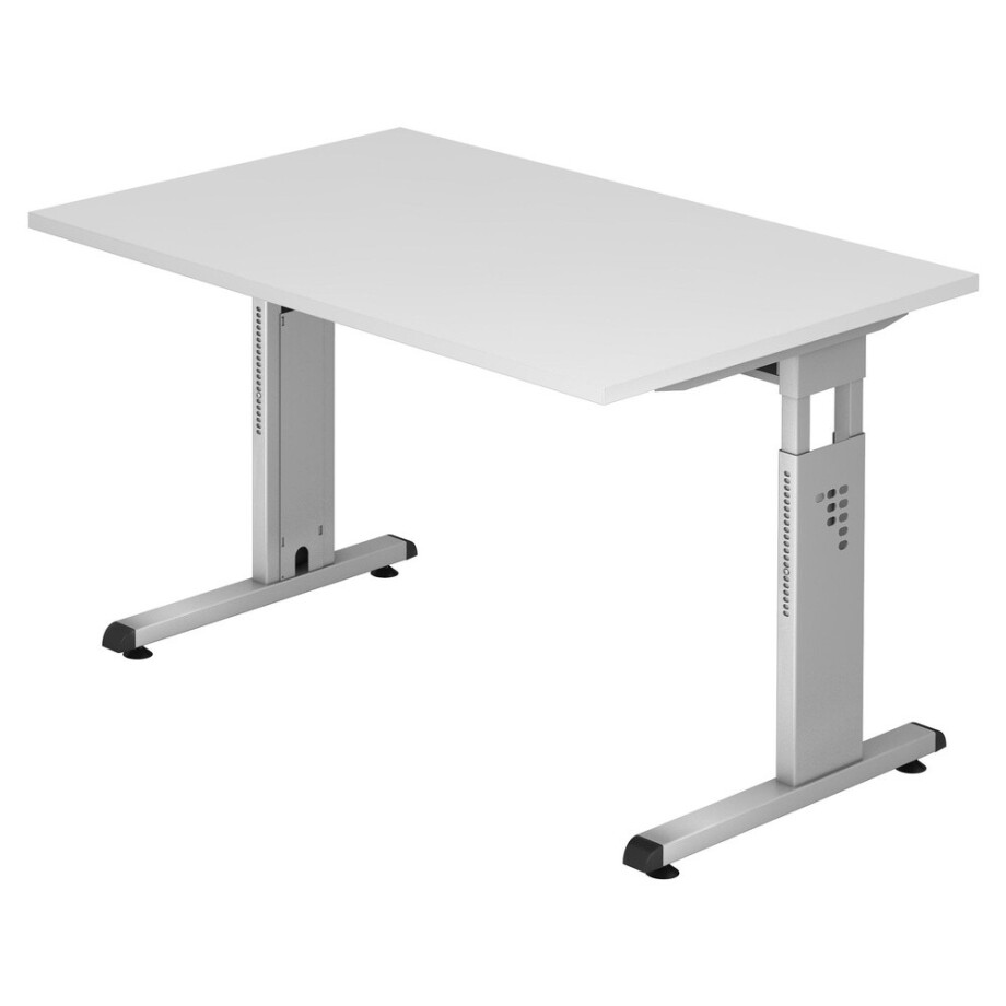 MEGA 12 S | Bureau - 120x80 Tafelhoogte I In hoogte verstelbaar Wit/Zilver afbeelding 1