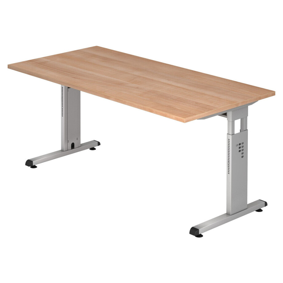 MEGA 16 S | Bureau - 160 x 80 Walnoot/Zilver Tafelhoogte I In hoogte verstelbaar afbeelding 1