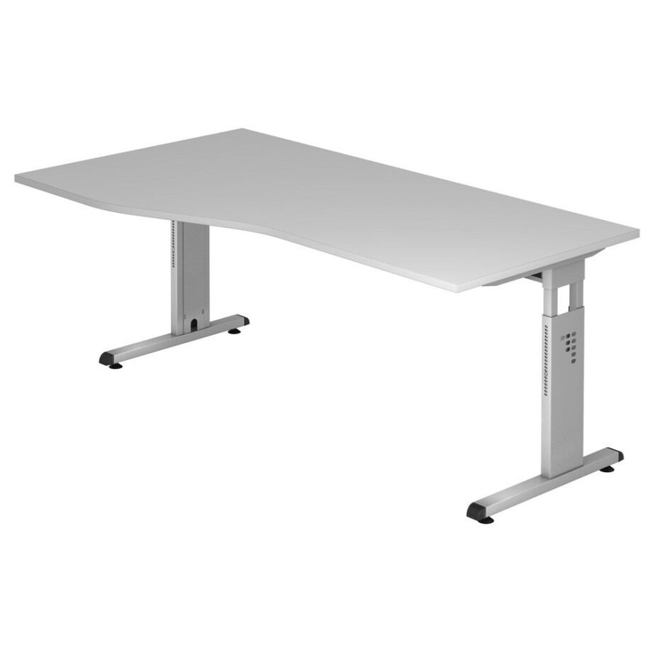 MEGA 18 S | Bureau - 180 x 100 Grijs/Zilver Tafelhoogte I In hoogte verstelbaar afbeelding 1