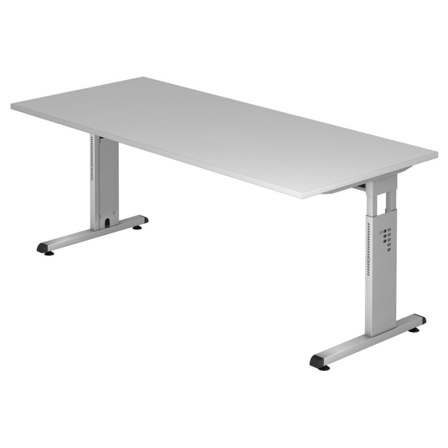 MEGA 19 S | Bureau - 180 x 80 Grijs/Zilver Tafelhoogte I In hoogte verstelbaar afbeelding 1