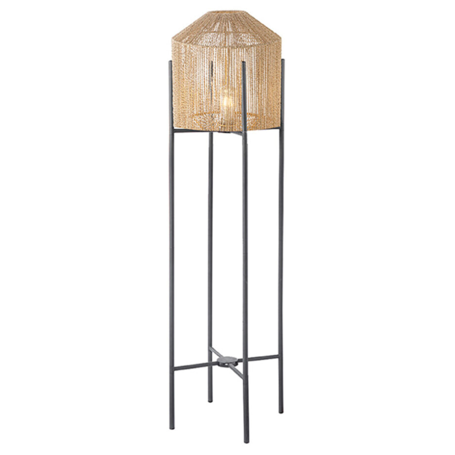 LABEL51 Vloerlamp 'Ibiza' Jute, kleur Naturel afbeelding 1