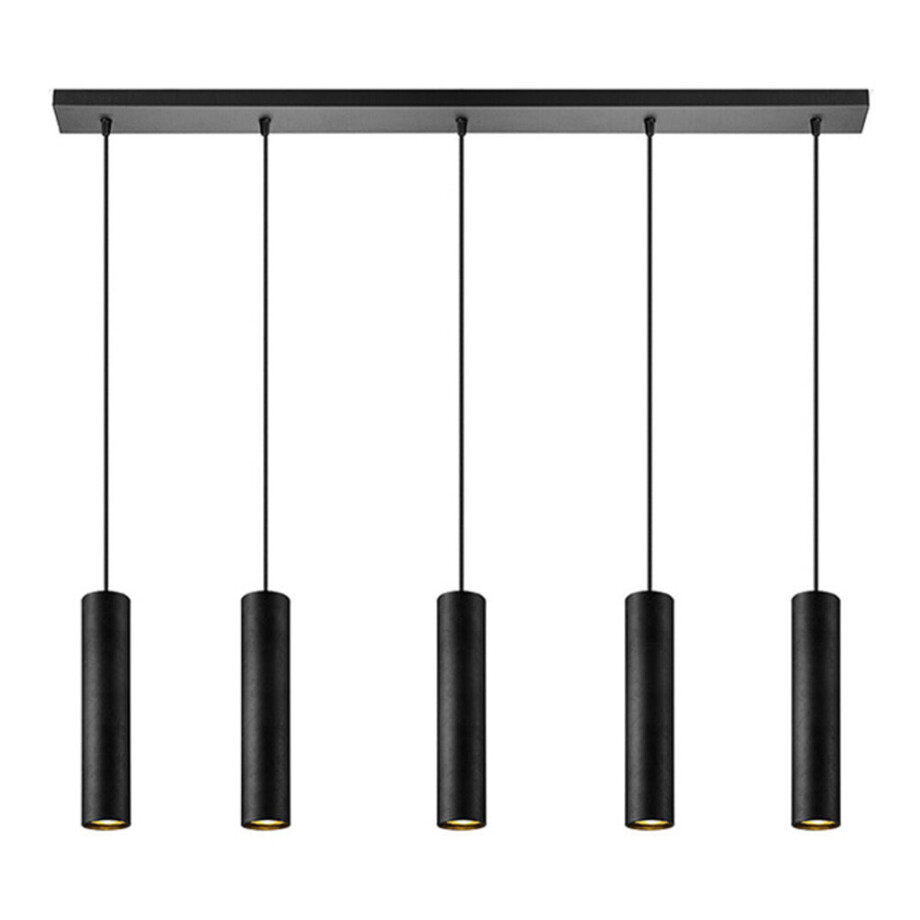 LABEL51 Hanglamp 'Ferroli' 5-lamps, kleur Zwart LABEL51 Hanglamp 'Ferroli' 5-lamps, kleur Zwart afbeelding 1
