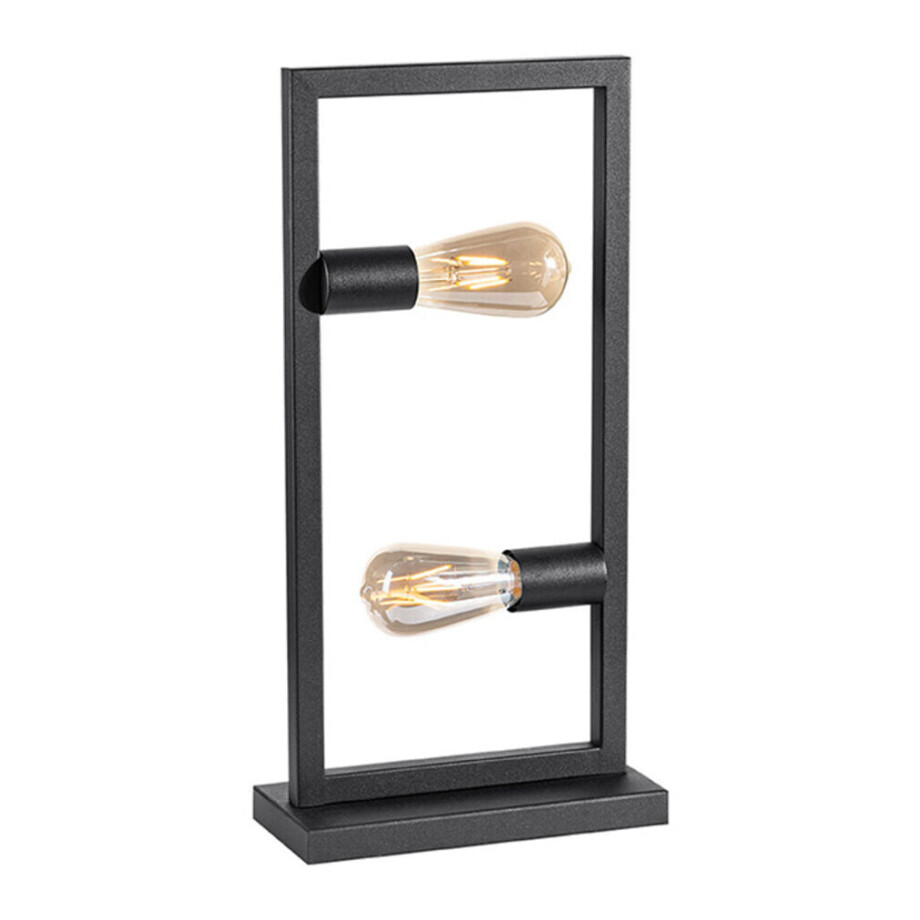 LABEL51 Tafellamp 'Quadrato' 2-lamps, kleur Zwart afbeelding 1