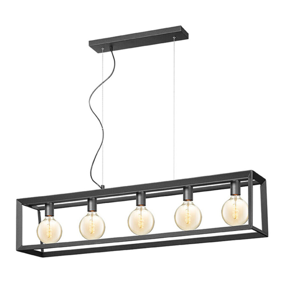 LABEL51 Hanglamp 'Tetto' 5-lamps, kleur Zwart afbeelding 1