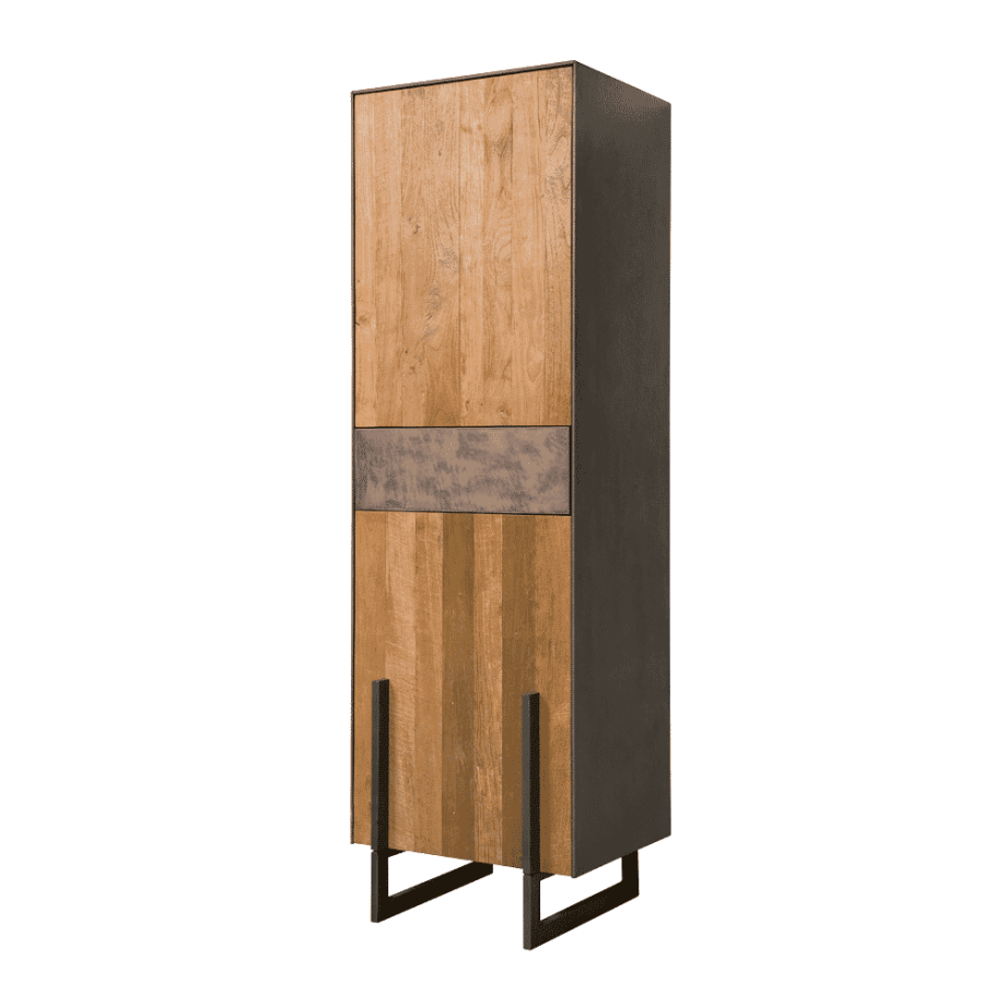 Tower Living Opbergkast 'Ora' Links, Teakhout, 182 x 57cm afbeelding 