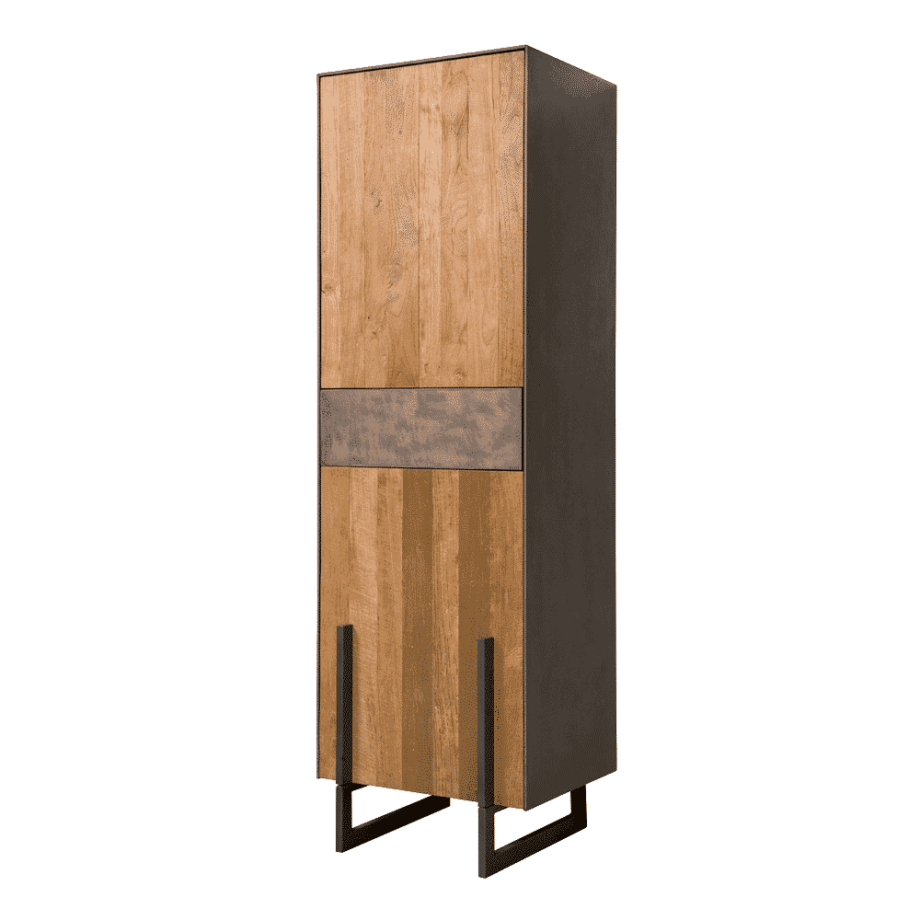 Tower Living Opbergkast 'Ora' Rechts, Teakhout, 182 x 57cm Tower Living Opbergkast 'Ora' Rechts, Teakhout, 182 x 57cm afbeelding