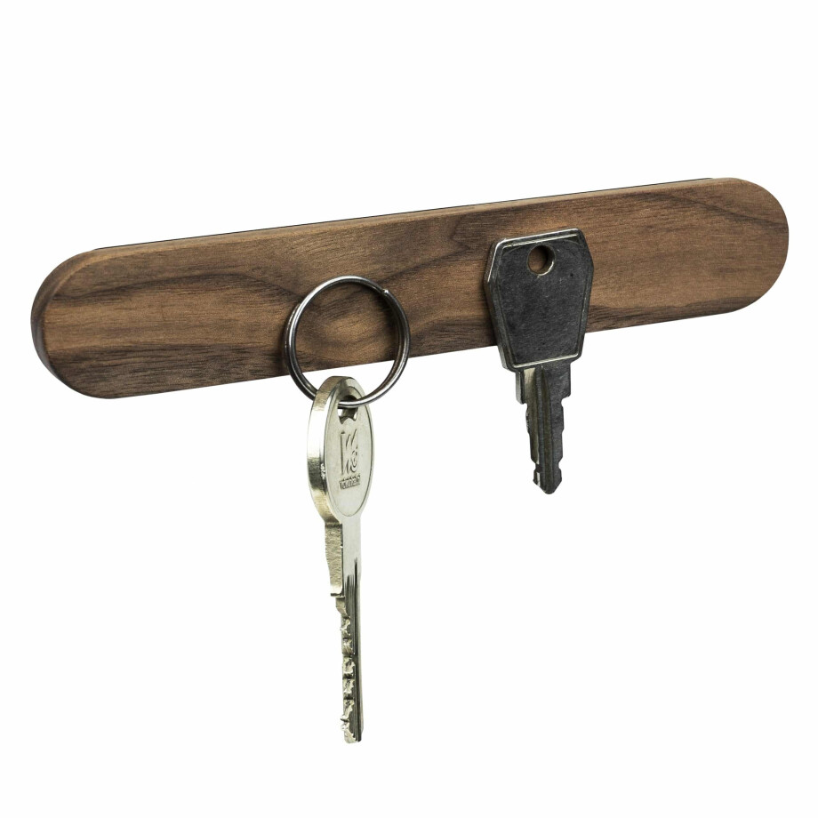 QUVIO Magnetisch sleutelrekje - Hout - 15,5 x 2,5 x 1 cm afbeelding 1