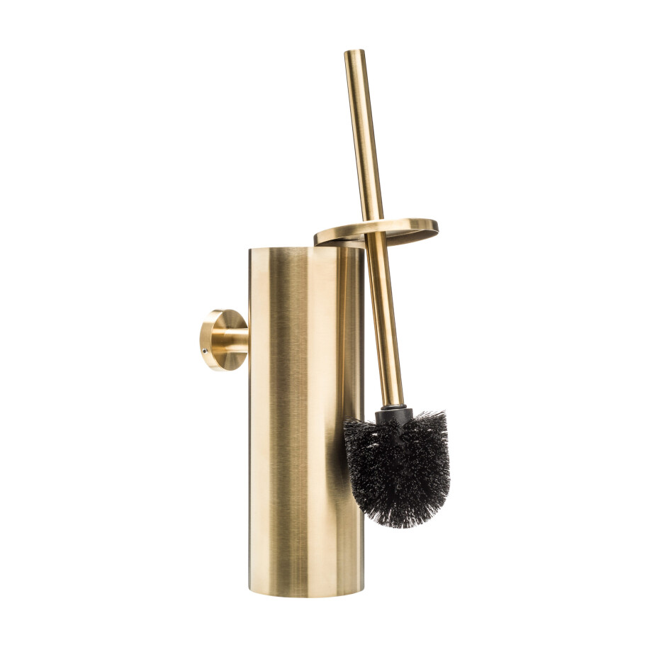 XIVADA Toiletborstel Mura - Met houder - Boren - Rvs - Goud afbeelding 1