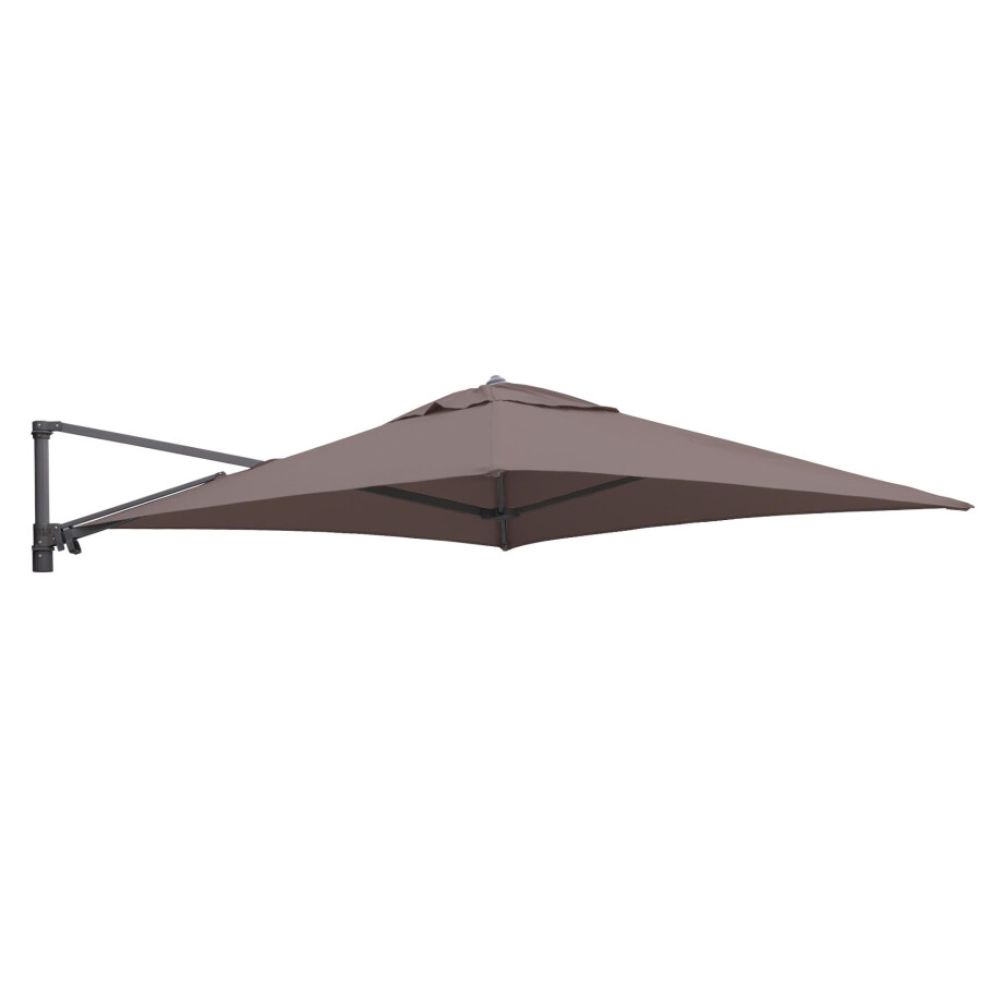 Murano muurparasol 180x180cm (taupe) afbeelding 