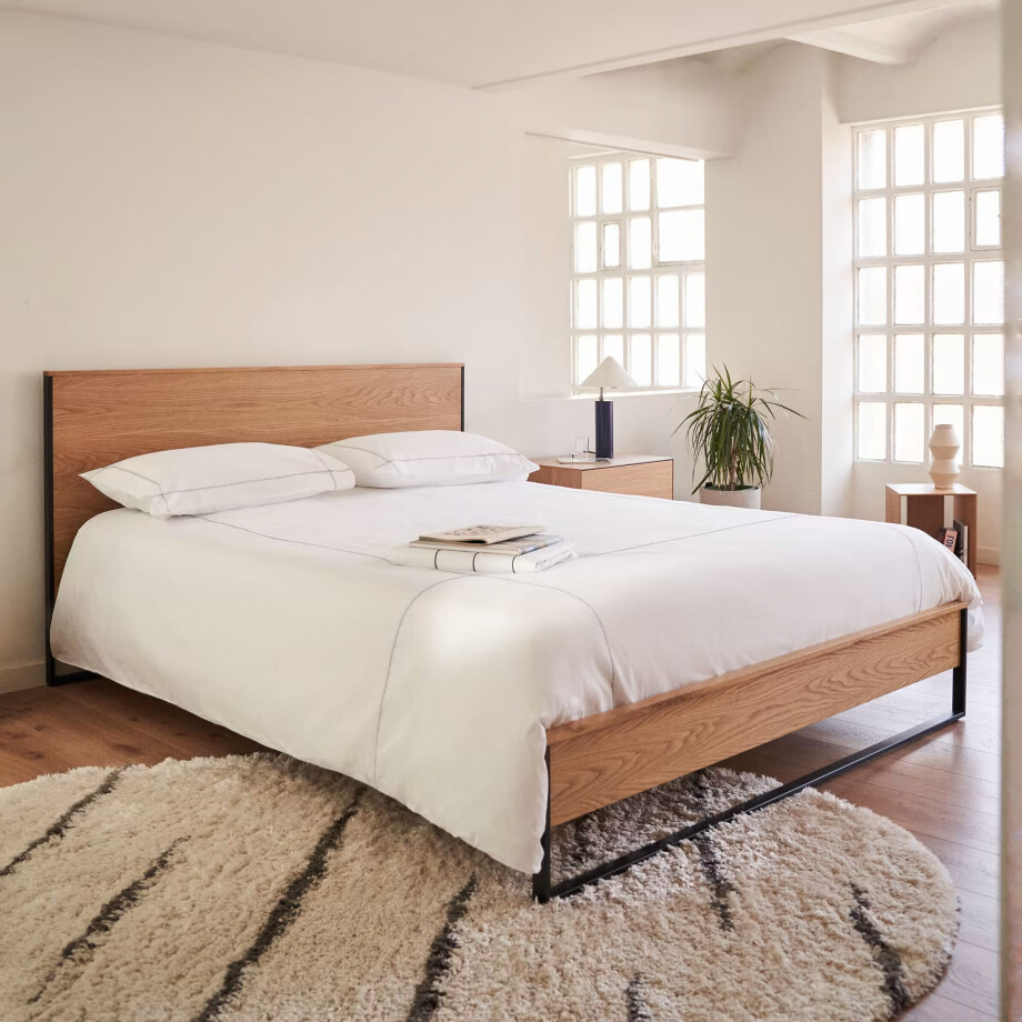 Kave Home Bed 'Taiana' Eiken, 160 x 200cm afbeelding 