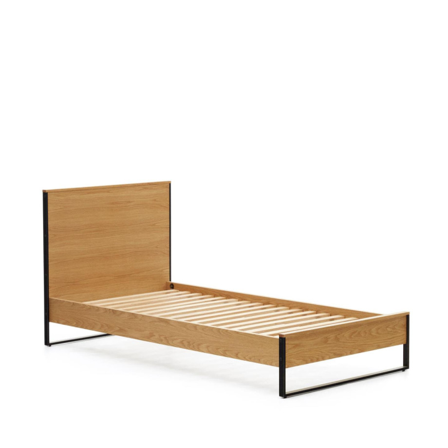 Kave Home Bed 'Taiana' Eiken, 90 x 190cm afbeelding 