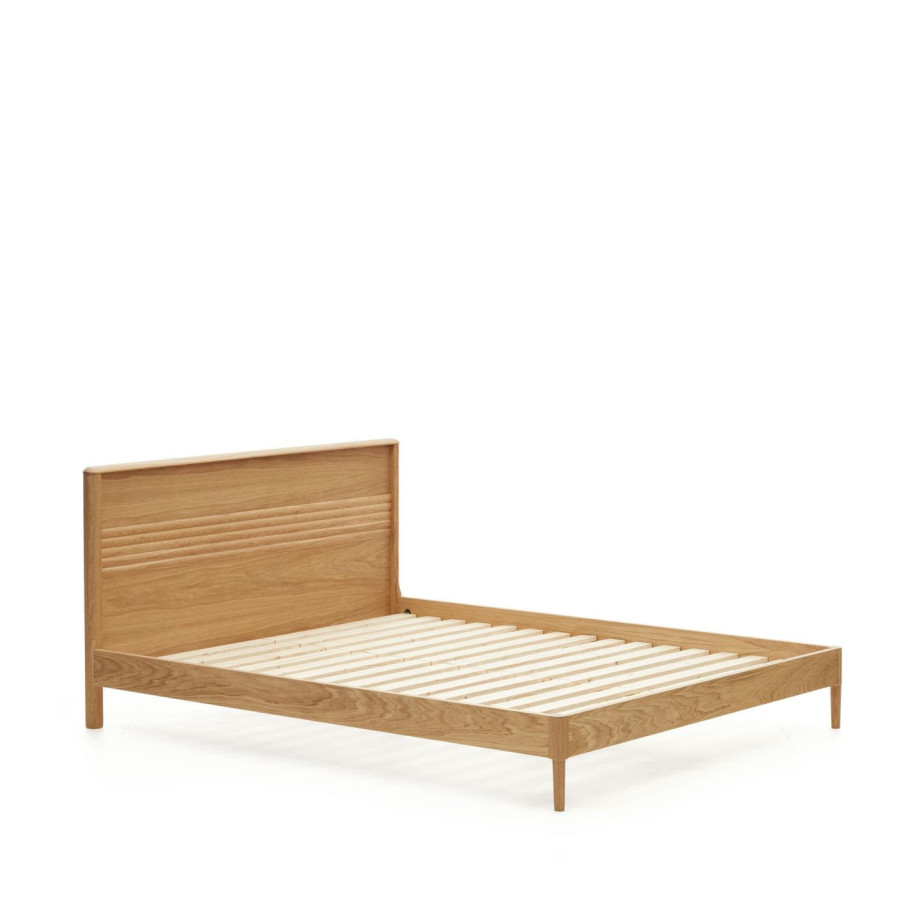 Kave Home Bed 'Lenon' Eikenhout, 160 x 200cm afbeelding 