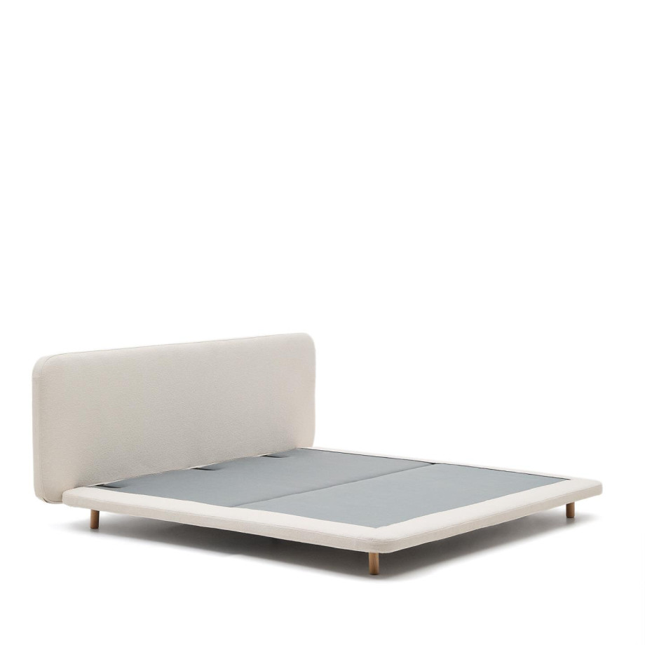 Kave Home Bed 'Odum' Bouclé, 180 x 200cm afbeelding 1