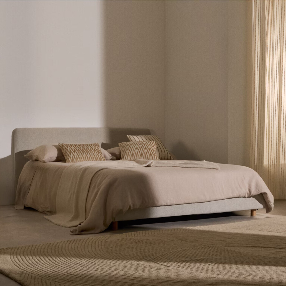 Kave Home Bed 'Valma' 160 x 200cm, kleur Pearl afbeelding 1