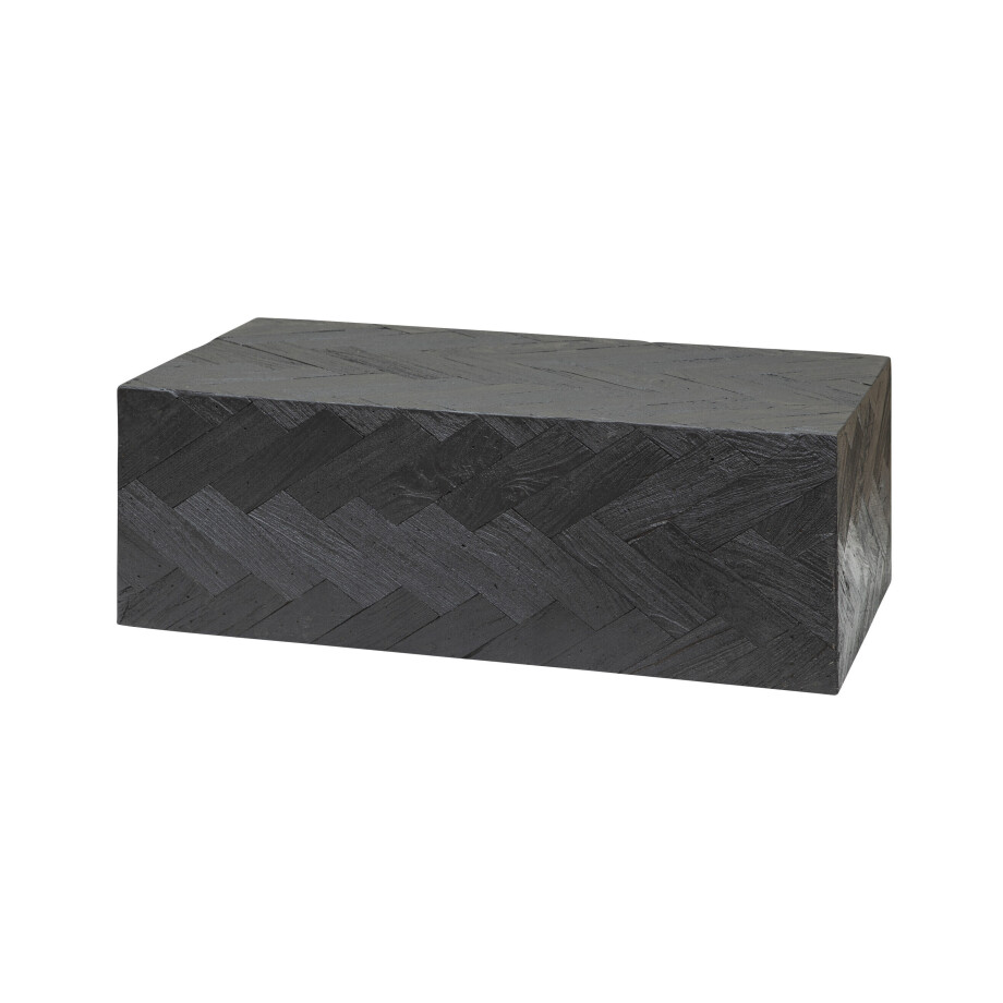 Tower Living Salontafel 'Ziano' Visgraat, 100 x 52cm, kleur zwart Tower Living Salontafel 'Ziano' Visgraat, 100 x 52cm, kleur zwart afbeelding