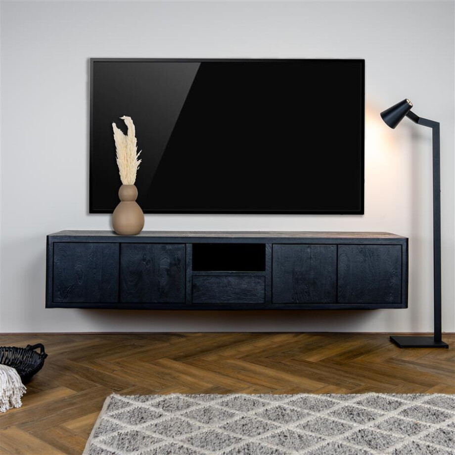 Tower Living TV-meubel 'Tenna' Mangohout, 180cm Tower Living TV-meubel 'Tenna' Mangohout, 180cm afbeelding