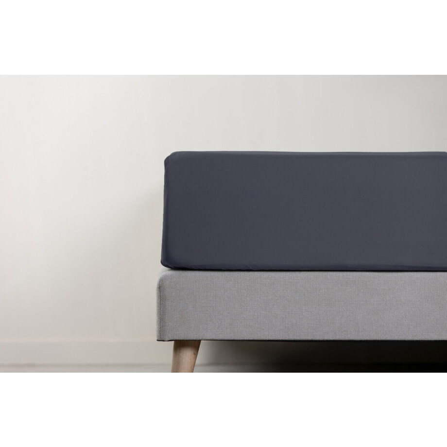 NL BL Emma Topper Cover Sateen 160x200 Darkgrijs afbeelding 