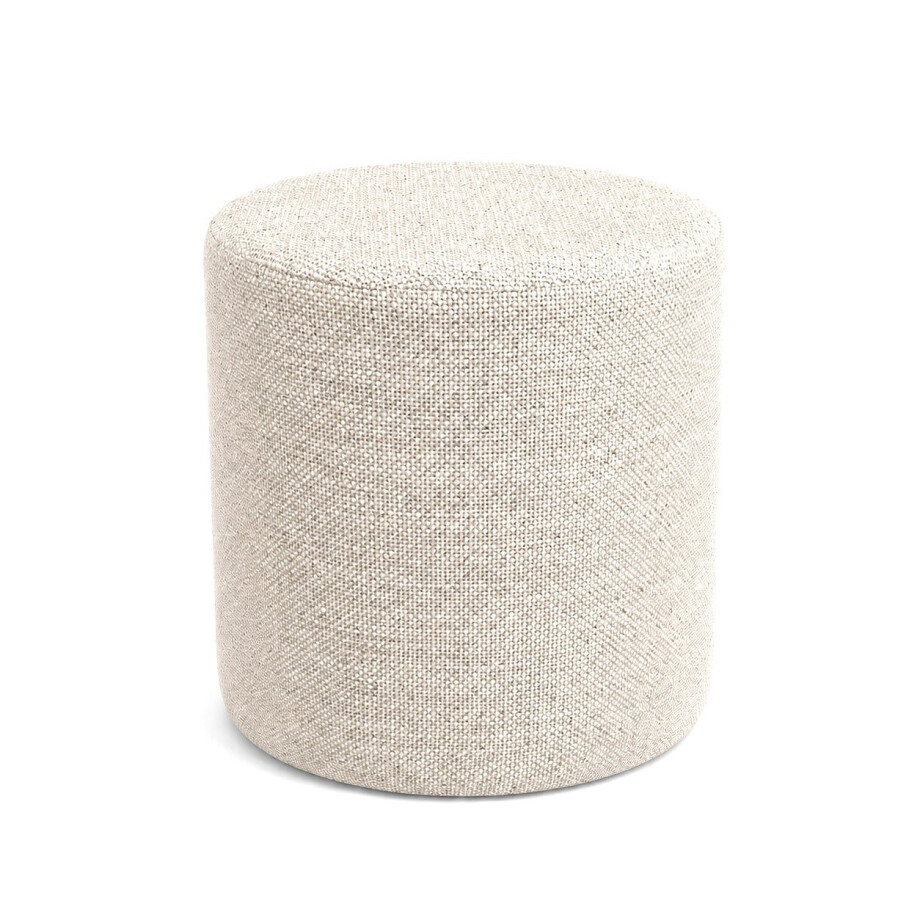 Jip poef beige melange - Ø 34 x 36 cm Jip poef beige melange - Ø 34 x 36 cm afbeelding 1