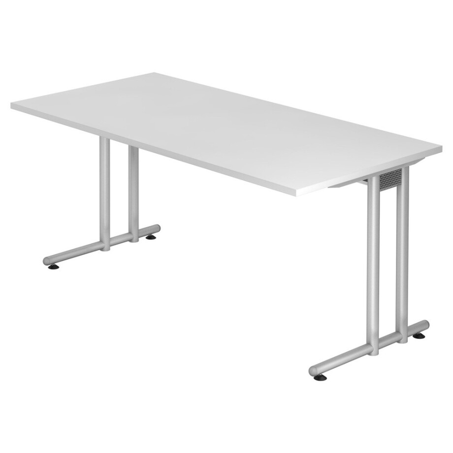 NANO 16 S | Bureau - 160 x 80 Wit/Zilver afbeelding 1