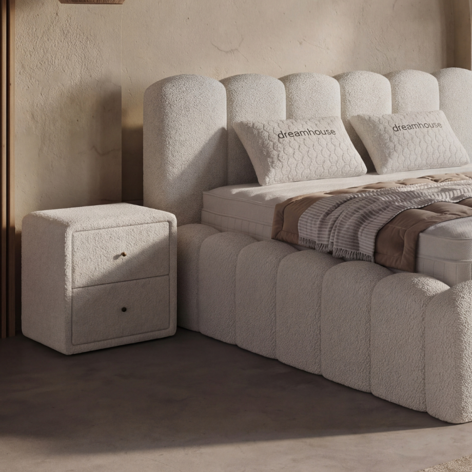 Nachtkastje Harmony - Teddy Beige - Dekbed-Discounter.nl afbeelding 