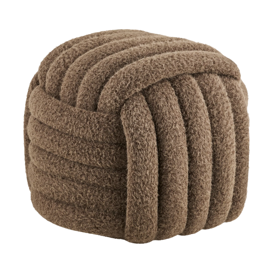 Nanou poef bruin - 48 x 43 cm afbeelding 1