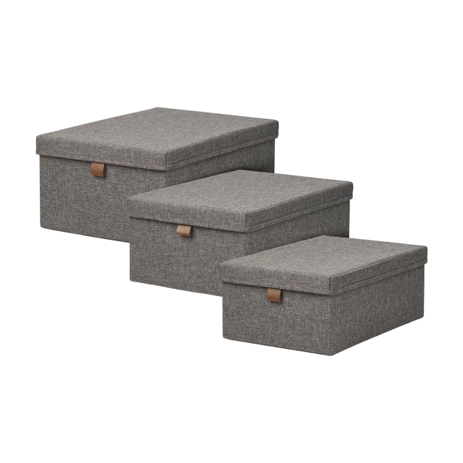 Norton opbergmanden grijs - set van 3 afbeelding 1