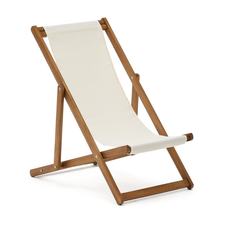 Kave Home Kinder Strandstoel 'Adredna' Acaciahout, kleur Beige Kave Home Kinder Strandstoel 'Adredna' Acaciahout, kleur Beige afbeelding 1