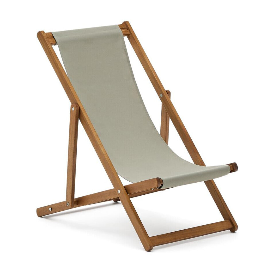 Kave Home Kinder Strandstoel 'Adredna' Acaciahout, kleur Groen Kave Home Kinder Strandstoel 'Adredna' Acaciahout, kleur Groen afbeelding 1