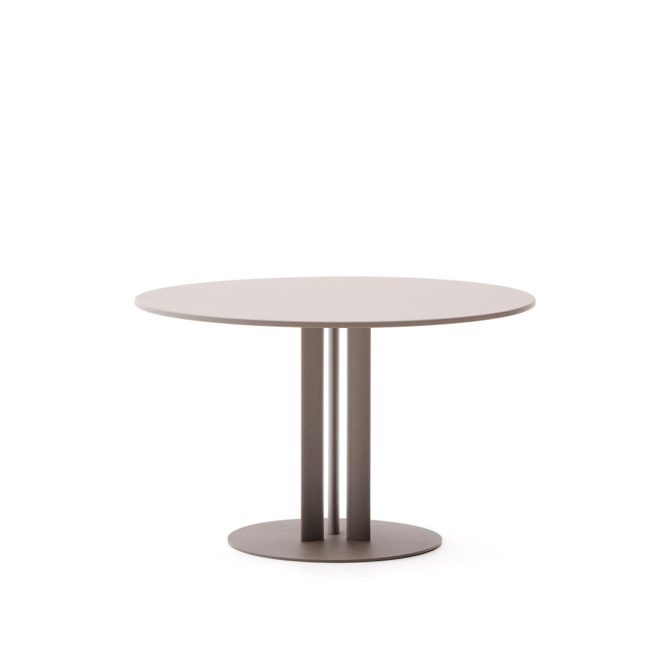 Kave Home Ronde Bistrotafel 'Sedalis' Aluminium, 80cm, kleur Taupe Kave Home Ronde Bistrotafel 'Sedalis' Aluminium, 80cm, kleur Taupe afbeelding 1