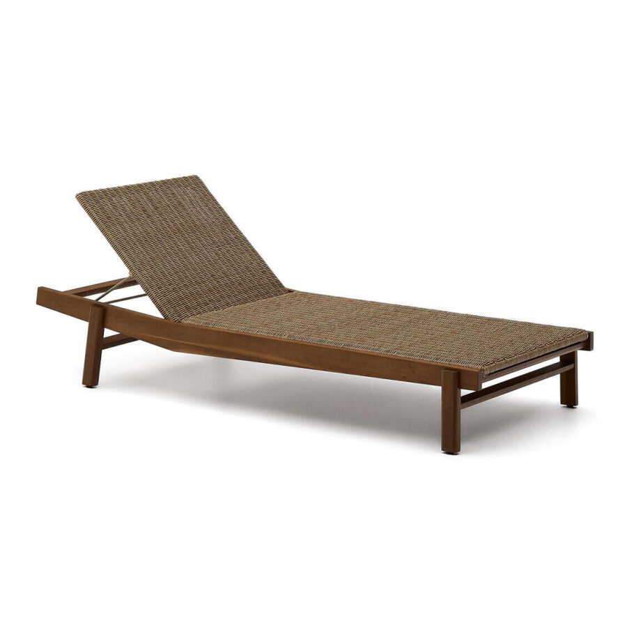 Kave Home Ligbed 'Itani' Acaciahout en rattan afbeelding 1