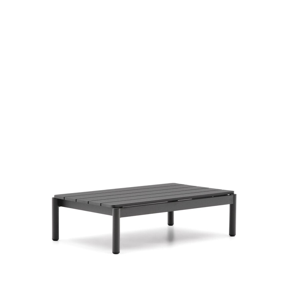 Kave Home Outdoor Salontafel 'Sorells' 91 x 57cm, kleur Donkergrijs Kave Home Outdoor Salontafel 'Sorells' 91 x 57cm, kleur Donkergrijs afbeelding 1