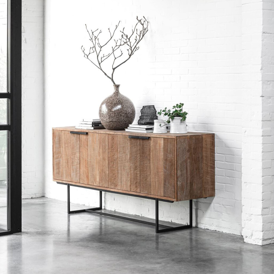 DTP Home Dressoir 'Odeon' Teakhout, 185cm DTP Home Dressoir 'Odeon' Teakhout, 185cm afbeelding 1