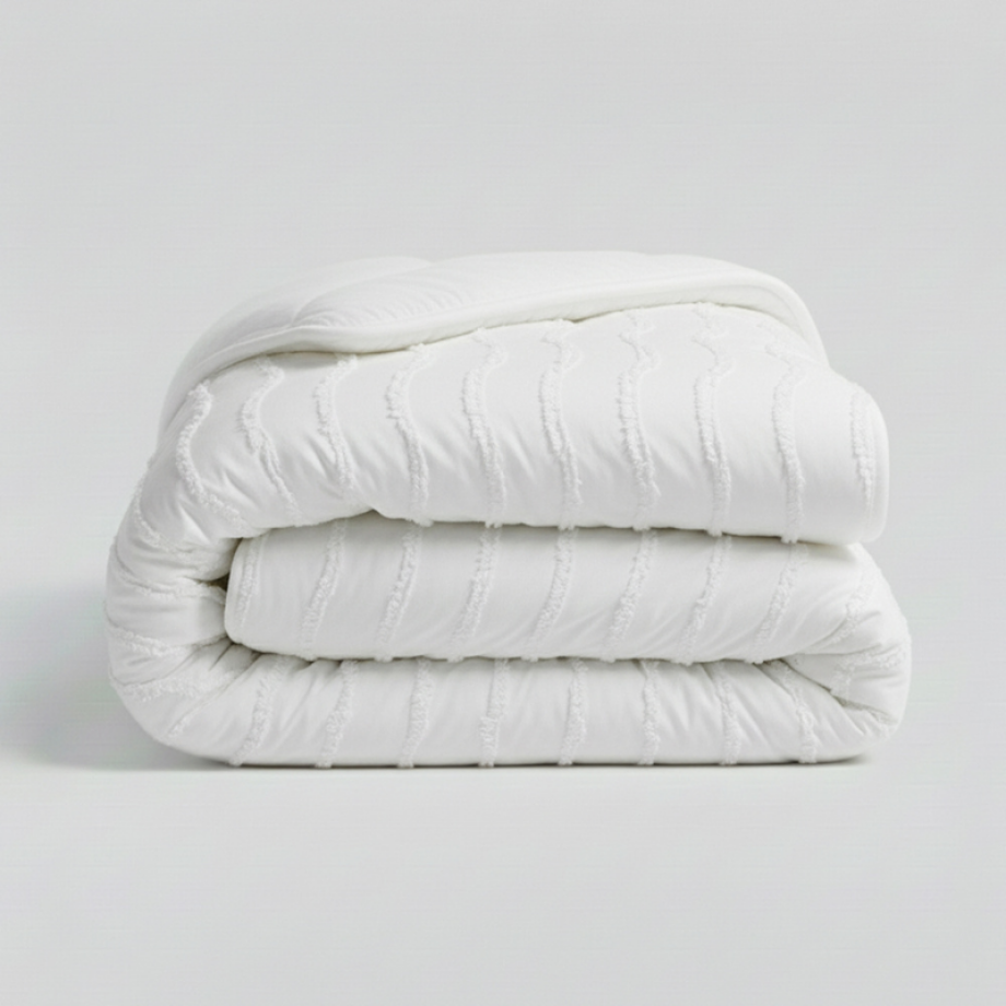 1+1 Gratis Wasbaar Easy Dekbed Zonder Overtrek - Zonder Overtrek - Japandi Waves - Wit - Dekbed-Discounter.nl 1+1 Gratis Wasbaar Easy Dekbed Zonder Overtrek - Zonder Overtrek - Japandi Waves - Wit - Dekbed-Discounter.nl afbeelding 1