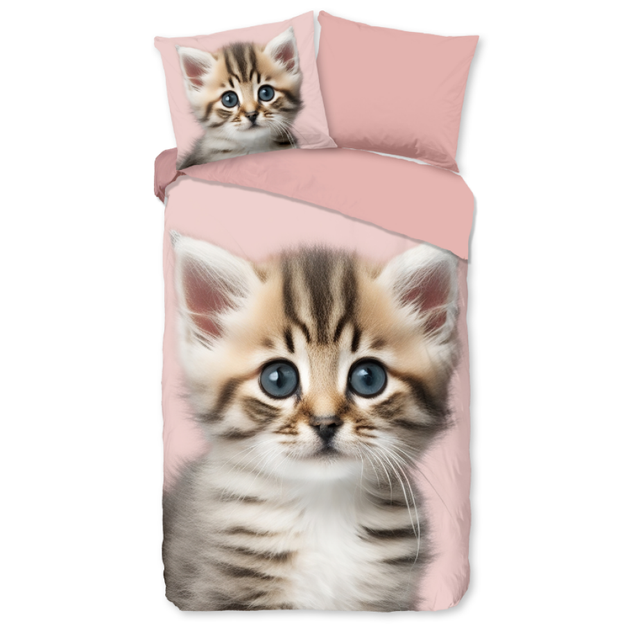 Dekbedovertrek Katoen-Flanel - Meow - Eenpersoons (140x200 Cm) - Meerkleurig & Roze Flanel Katoen - Dieren & Natuur - Good Morning - Dekbed-Discounter.nl Dekbedovertrek Katoen-Flanel - Meow - Eenpersoons (140x200 Cm) - Meerkleurig & Roze Flanel Katoen - Dieren & Natuur - Good Morning - Dekbed-Discounter.nl afbeelding 1