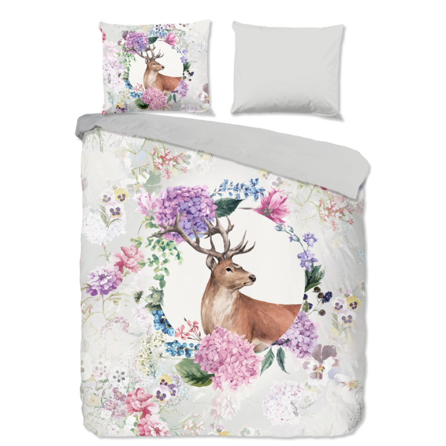 Dekbedovertrek Katoen-Flanel - Vedet - Tweepersoons (200x200 Cm) - Meerkleurig & Grijs Flanel Katoen - Natuur & Dieren & Bloemen - Good Morning - Dekbed-Discounter.nl Dekbedovertrek Katoen-Flanel - Vedet - Tweepersoons (200x200 Cm) - Meerkleurig & Grijs Flanel Katoen - Natuur & Dieren & Bloemen - Good Morning - Dekbed-Discounter.nl afbeelding 1