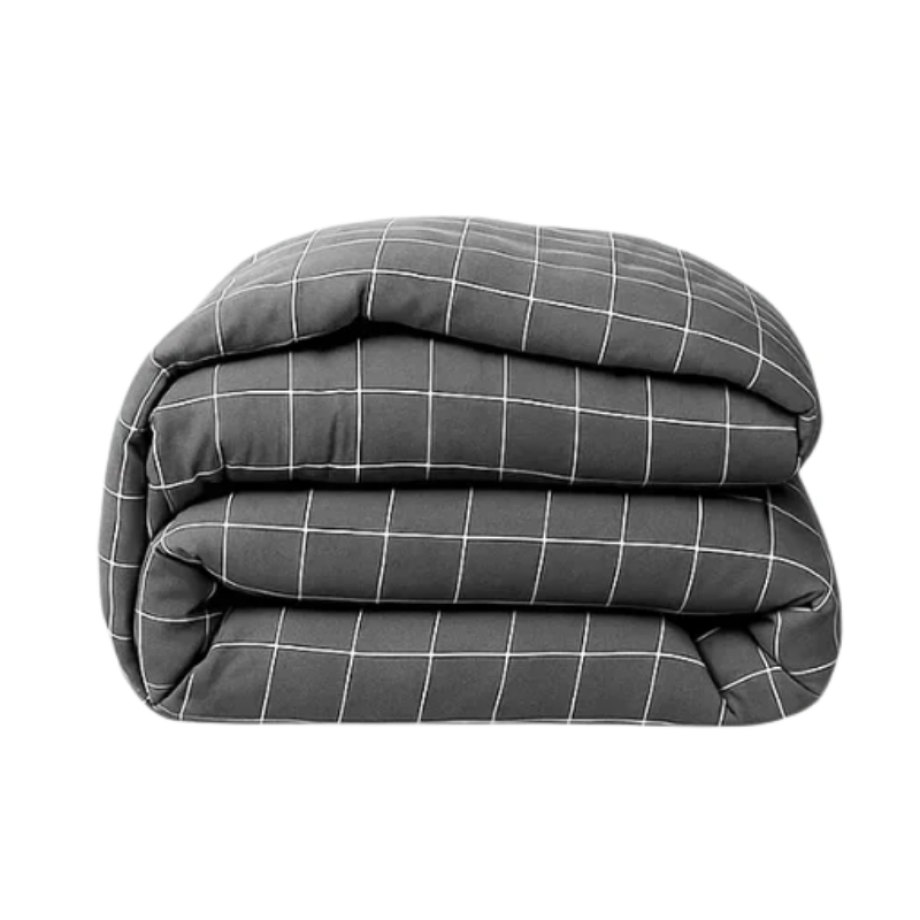 1+1 Gratis Wasbaar Easy Dekbed Zonder Overtrek - Zonder Overtrek - Squares - Grijs - Dekbed-Discounter.nl 1+1 Gratis Wasbaar Easy Dekbed Zonder Overtrek - Zonder Overtrek - Squares - Grijs - Dekbed-Discounter.nl afbeelding 1