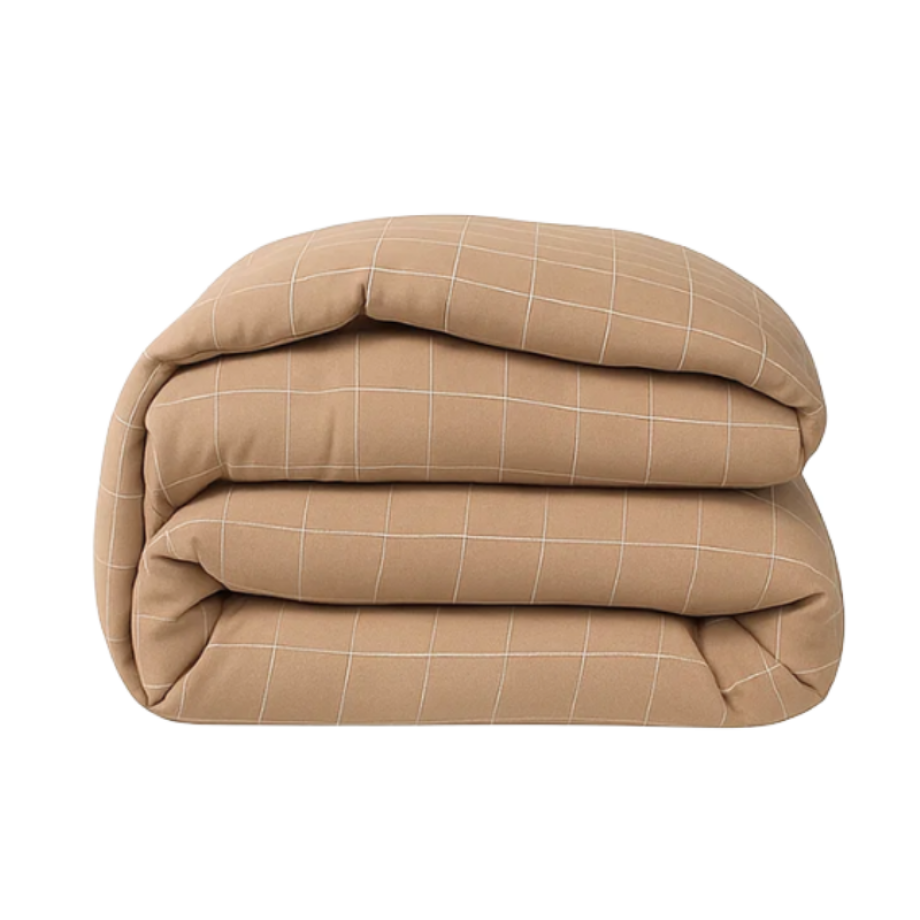 1+1 Gratis Wasbaar Easy Dekbed Zonder Overtrek - Zonder Overtrek - Squares - Taupe - Dekbed-Discounter.nl 1+1 Gratis Wasbaar Easy Dekbed Zonder Overtrek - Zonder Overtrek - Squares - Taupe - Dekbed-Discounter.nl afbeelding 1