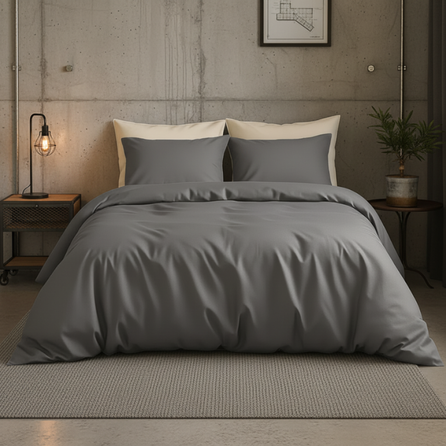 Dekbedovertrek Katoen Satijn Uni - Grijs - Tweepersoons (200x200 Cm) - Grijs Katoen-satijn - Effen - Presence - Dekbed-Discounter.nl Dekbedovertrek Katoen Satijn Uni - Grijs - Tweepersoons (200x200 Cm) - Grijs Katoen-satijn - Effen - Presence - Dekbed-Discounter.nl afbeelding 1