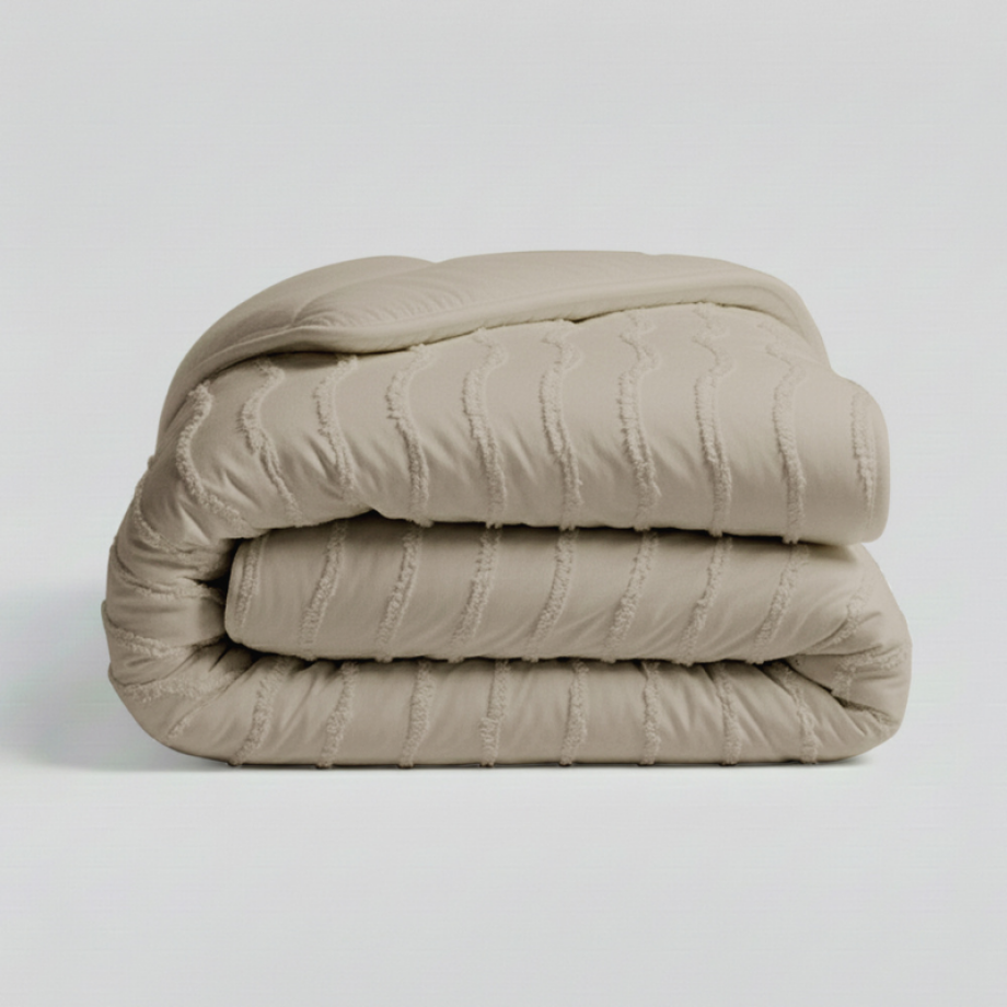 1+1 Gratis Wasbaar Easy Dekbed Zonder Overtrek - Zonder Overtrek - Japandi Waves - Taupe - Dekbed-Discounter.nl 1+1 Gratis Wasbaar Easy Dekbed Zonder Overtrek - Zonder Overtrek - Japandi Waves - Taupe - Dekbed-Discounter.nl afbeelding 1