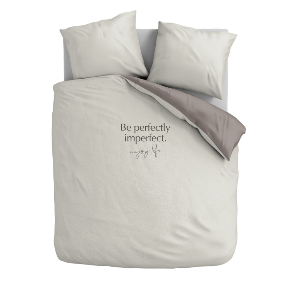 Sale: -32% | Dekbedovertrek Percale-Katoen Verkoelend - Perfectly Imperfect - Eenpersoons (140x200 Cm) - Wit & Grijs Percale Katoen - Effen - Presence - Dekbed-Discounter.nl Sale: -32% | Dekbedovertrek Percale-Katoen Verkoelend - Perfectly Imperfect - Eenpersoons (140x200 Cm) - Wit & Grijs Percale Katoen - Effen - Presence - Dekbed-Discounter.nl afbeelding 1