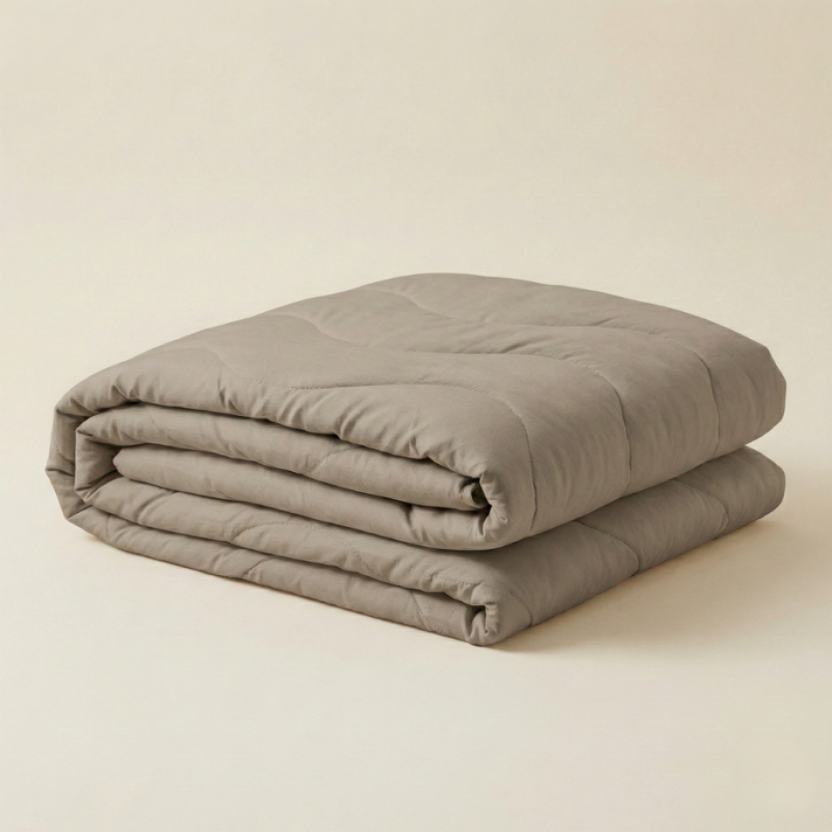 Sale: -50% | Wasbaar Easy Dekbed Zonder Overtrek - Zonder Overtrek Wave Uni - Taupe - Dekbed-Discounter.nl afbeelding 