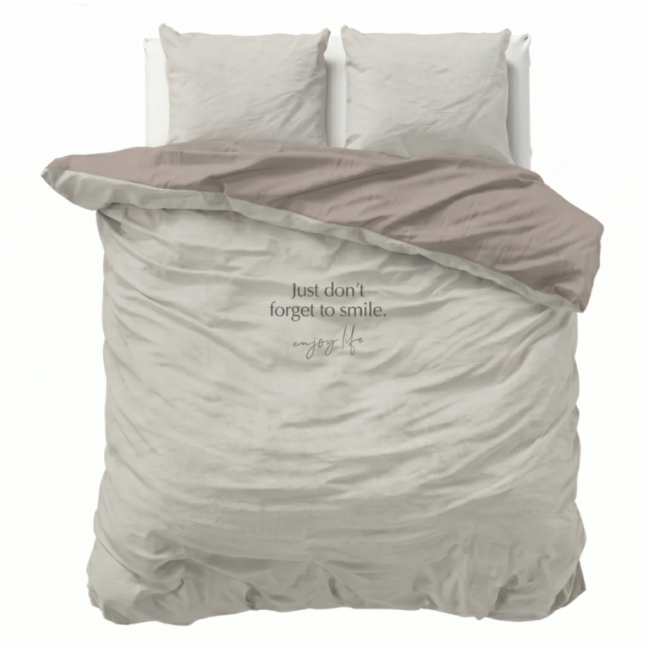Sale: -32% | Dekbedovertrek Percale-Katoen Verkoelend - Smile - Eenpersoons (140x200 Cm) - Wit & Grijs Percale Katoen - Effen - Presence - Dekbed-Discounter.nl Sale: -32% | Dekbedovertrek Percale-Katoen Verkoelend - Smile - Eenpersoons (140x200 Cm) - Wit & Grijs Percale Katoen - Effen - Presence - Dekbed-Discounter.nl afbeelding 1