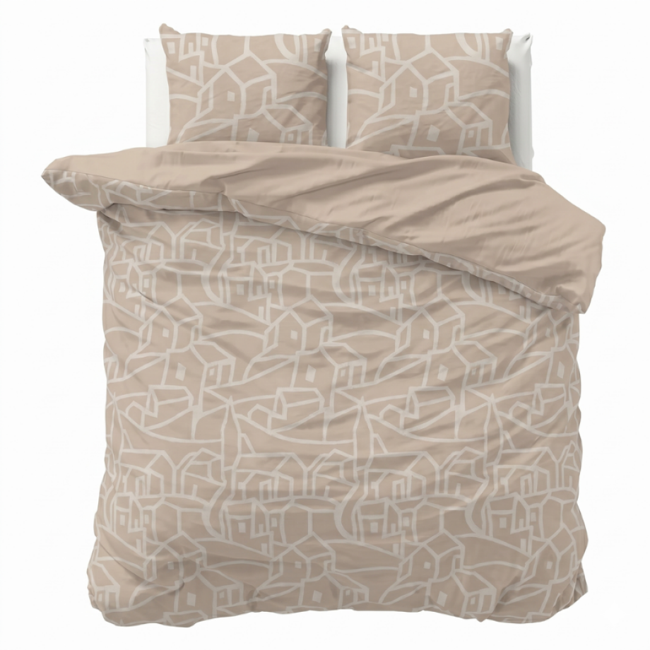Dekbedovertrek Percale-Katoen Verkoelend - Village - Lits-Jumeaux XL (260x200 Cm) - Beige Percale Katoen - Effen - Presence - Dekbed-Discounter.nl Dekbedovertrek Percale-Katoen Verkoelend - Village - Lits-Jumeaux XL (260x200 Cm) - Beige Percale Katoen - Effen - Presence - Dekbed-Discounter.nl afbeelding 1