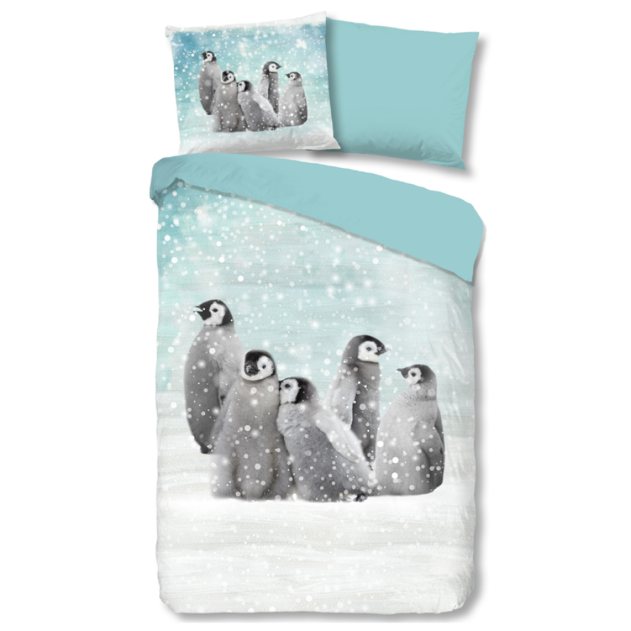 Dekbedovertrek Katoen-Flanel - Pengu - Eenpersoons (140x200 Cm) - Meerkleurig & Wit & Blauw Flanel Katoen - Dieren & Stippen & Natuur - Good Morning - Dekbed-Discounter.nl Dekbedovertrek Katoen-Flanel - Pengu - Eenpersoons (140x200 Cm) - Meerkleurig & Wit & Blauw Flanel Katoen - Dieren & Stippen & Natuur - Good Morning - Dekbed-Discounter.nl afbeelding 1