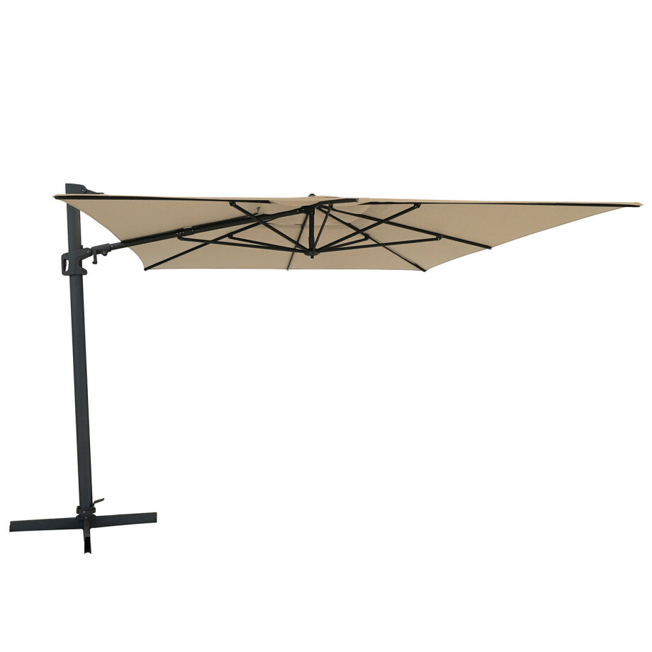 Vrijhangende zweefparasol Malta 300x400cm ecru Vrijhangende zweefparasol Malta 300x400cm ecru afbeelding